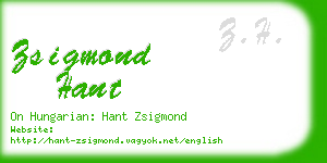 zsigmond hant business card